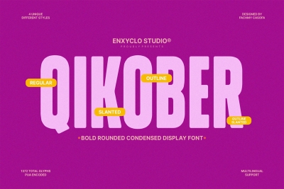 NCL Qikober - Bold Rounded Condensed Font