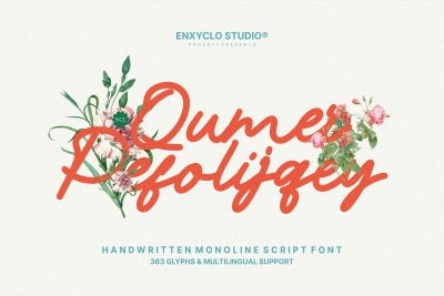 NCL Qumer Pefolijqey - Handwritten Monoline Script