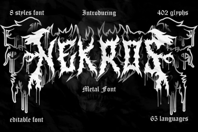 Nekros - Metal Font
