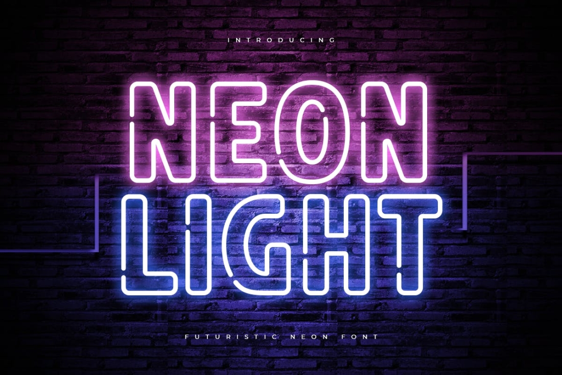 Neon Light - Futuristic Neon Font