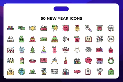New Year Icons