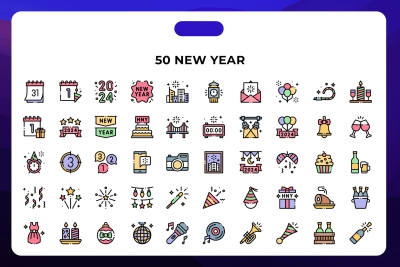 New Year Icons Pack