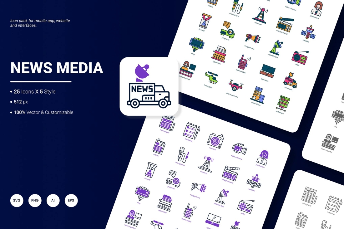 News Media Icon Pack