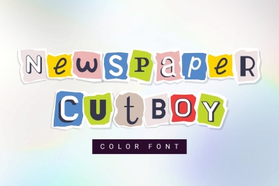 Newspaper cutboy| font
