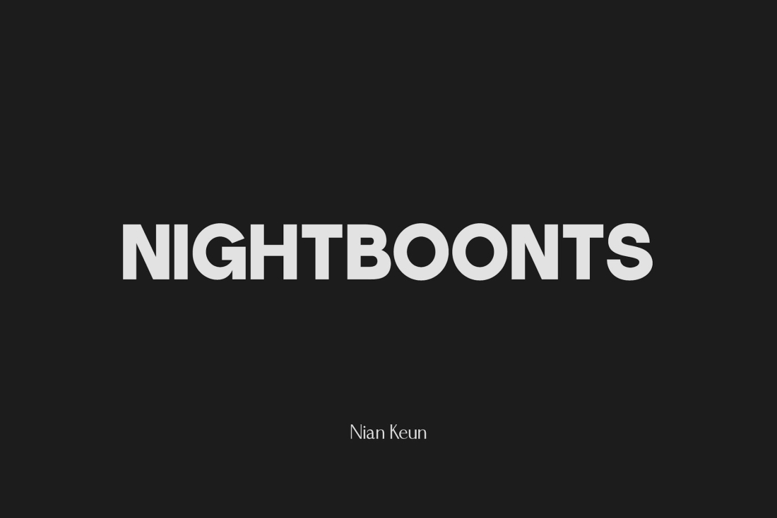 Nightboonts - Display Font