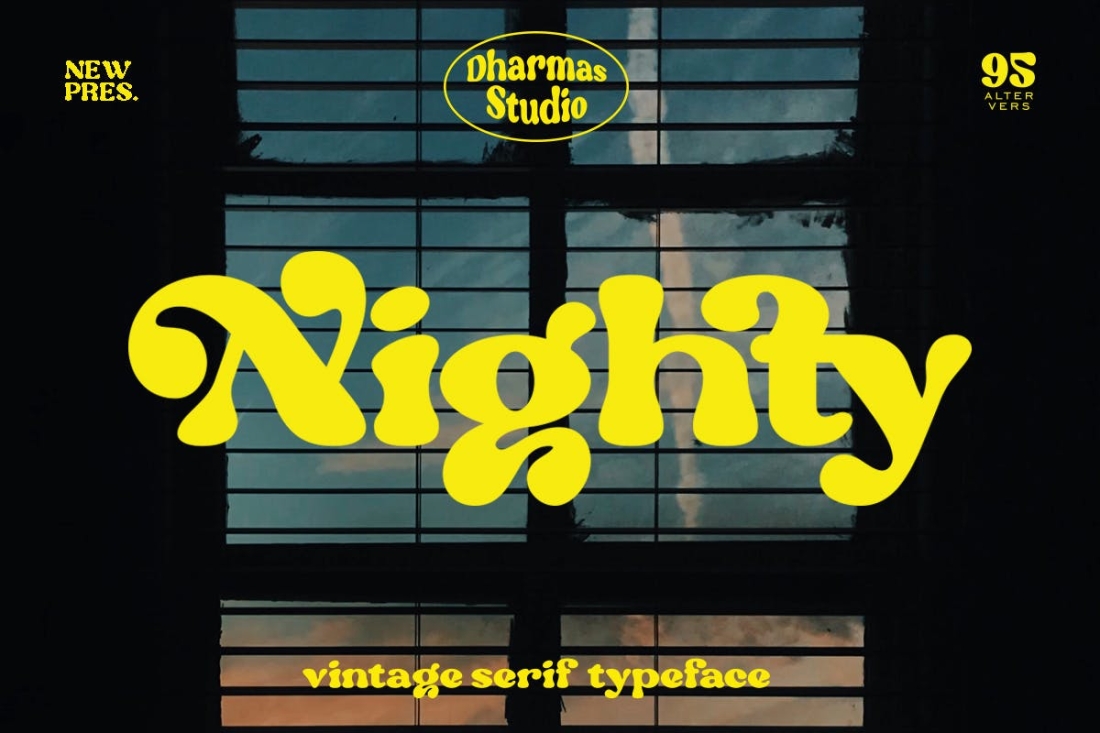 Nighty - Modern Retro Font