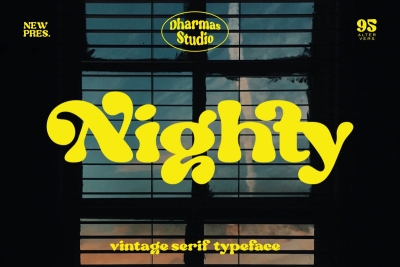 Nighty - Modern Retro Font