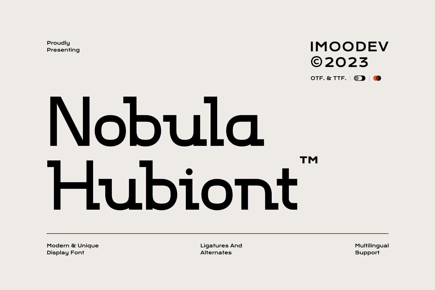 Nobula Hubiont – Modern Unique Display Font