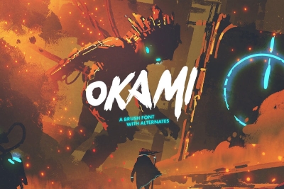 Okami - Brush Font