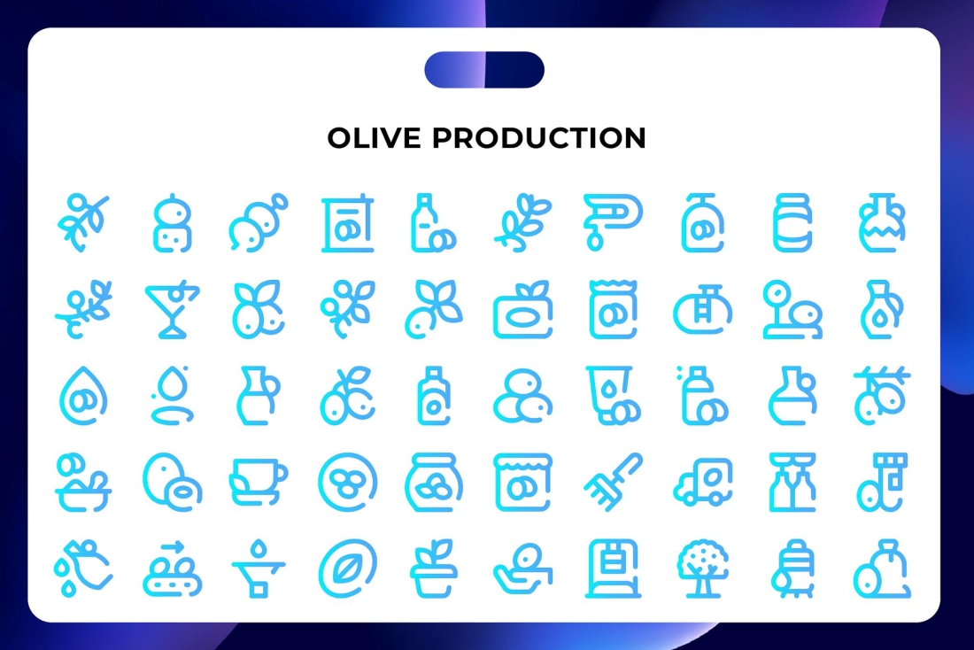 Olive Production Icons