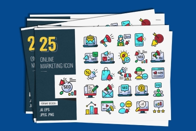 Online Marketing Icons Design