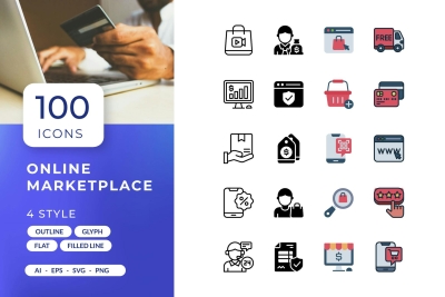 Online Marketplace Icons