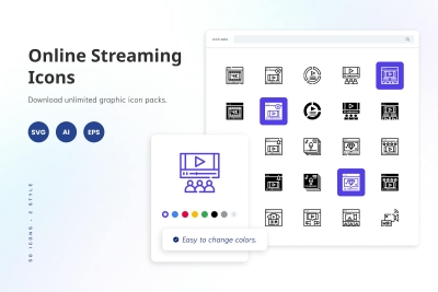 Online Streaming Icons