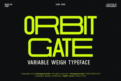 Orbit Gate | Variable Display Sans