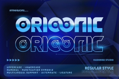Orioonic - Y2K Futuristic Font