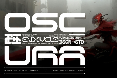 Oscura - Futuristic Cyberpunk Display Font
