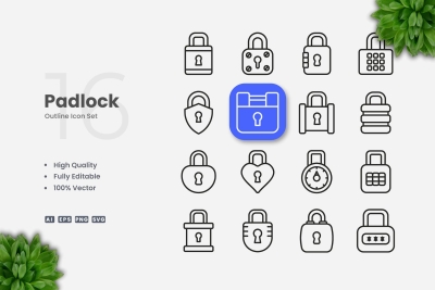 Padlock Outline Icons