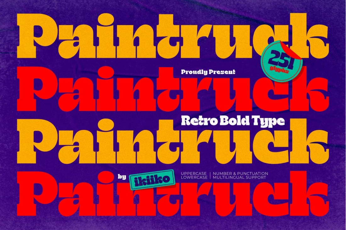 Paintruck - Retro Bold Font