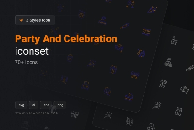 Party And Celebration Icons Set