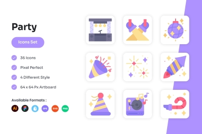 Party Icons Set