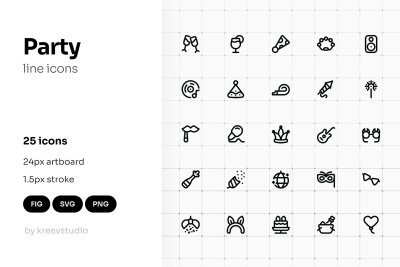 Party Line UI Icons