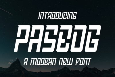 Paseog - a Popular Font