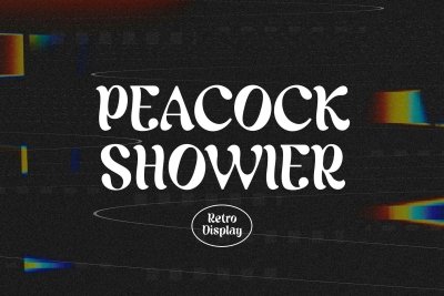 Peacock Showier Retro Serif Display Font