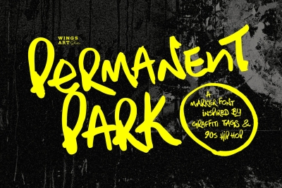 Permanent Park - 90s Graffiti HipHop Inspired Font