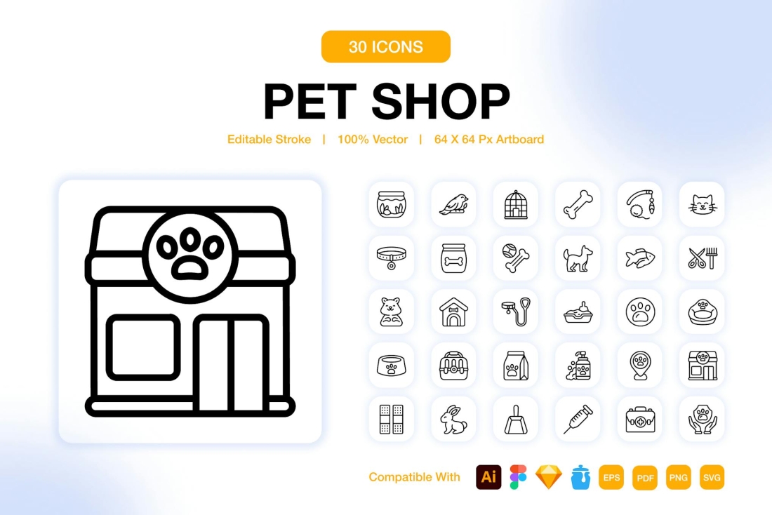 Pet shop Icons