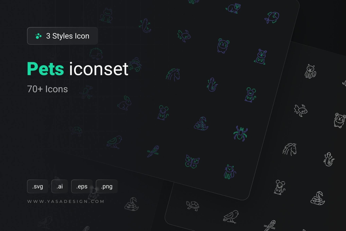 Pets Icons Set