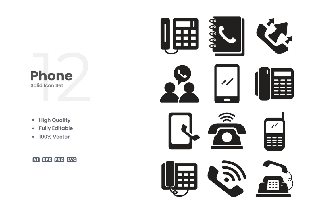 Phone Solid Icons