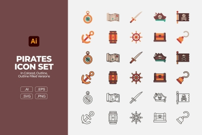 Pirates Icon Set