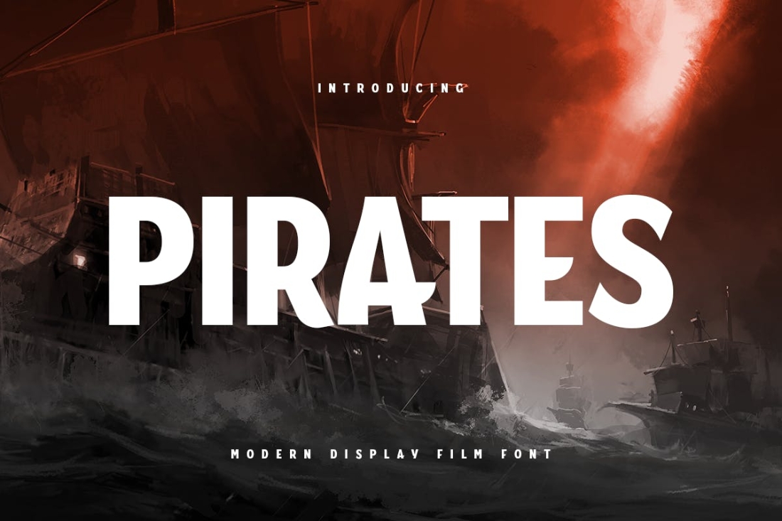 PIRATES - Modern Display Film Font