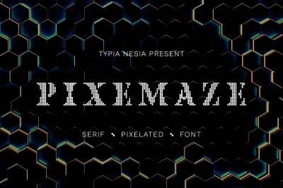Pixemaze - Serif Pixelated Font