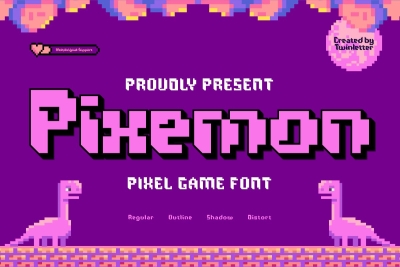 Pixemon - Pixel Game Font