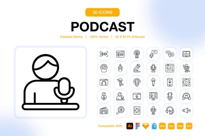 Podcast Icons Pack