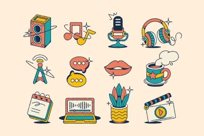 Podcast Illustration Set