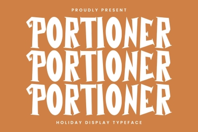 Portioner Holiday Display Typeface