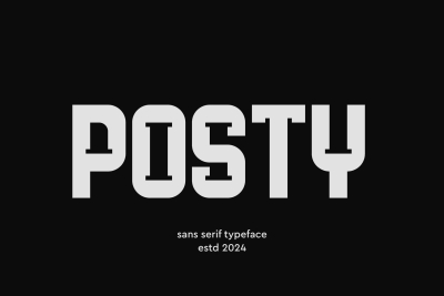 Posty Sans Serif Typeface