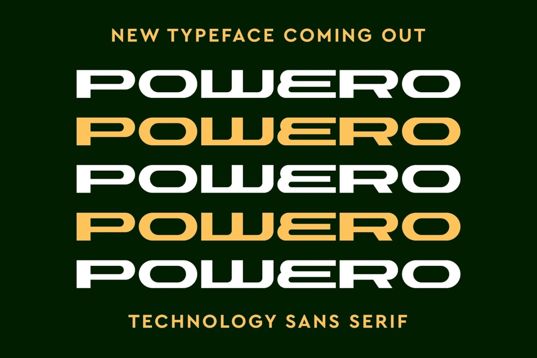 Powero Futuristic Typeface