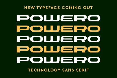 Powero Futuristic Typeface