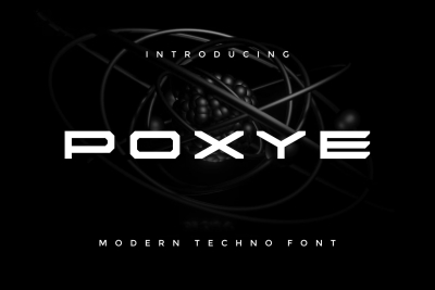 Poxye - Modern Techno Font