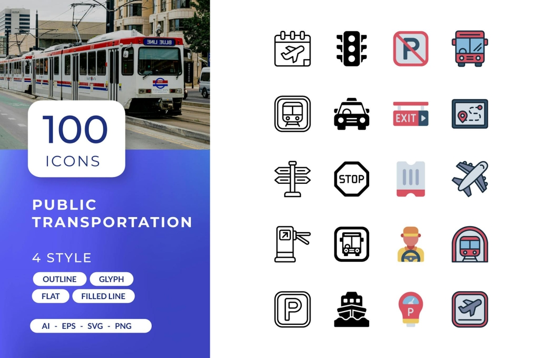 Public Transportation Icons