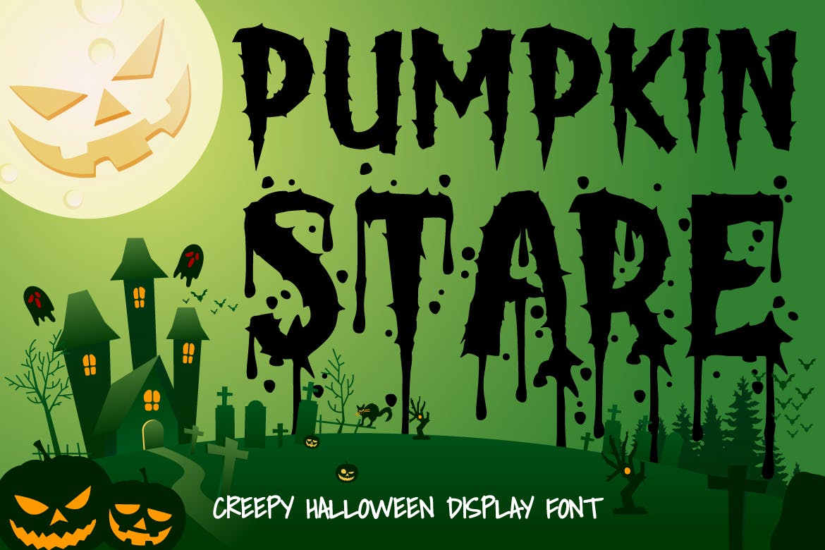 Pumpkin Stare –  Halloween Display Font