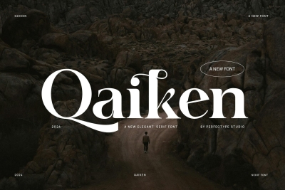 Qaiken Elegant Ligature Serif Font Typeface