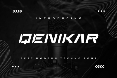 Qenikar - Modern Techno Font