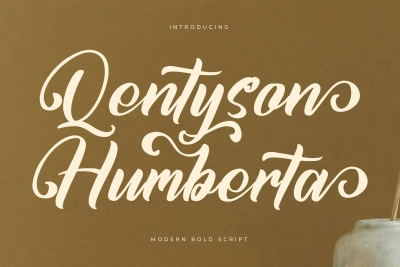 Qentyson Humberta Modern Bold Script Font