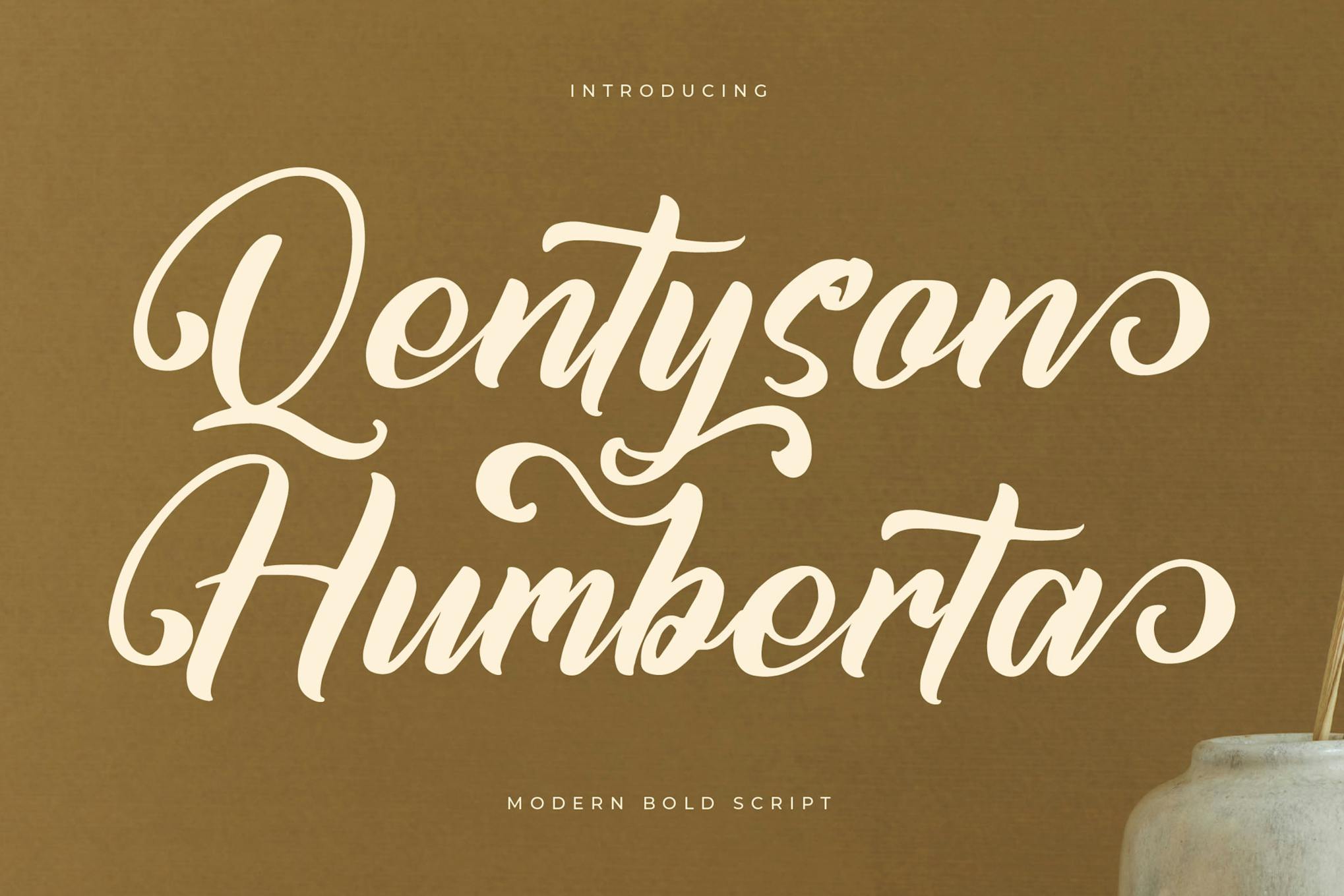 Qentyson Humberta Modern Bold Script Font