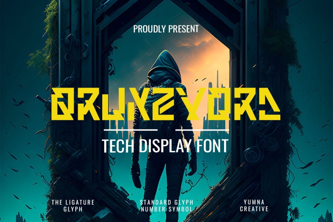 Qrunzvord - Tech Font