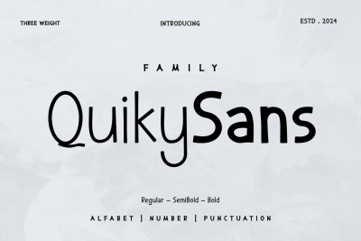 Quiky Sans Font Family